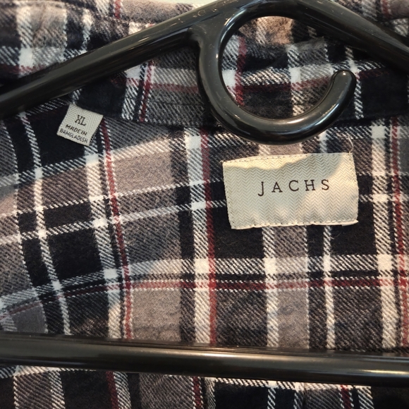 JACHS Men's Cotton Plaid Flannel Button Down Shirt Size XL - Picture 2 of 11